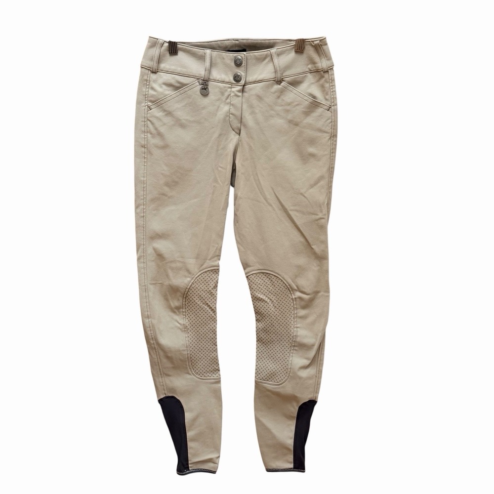 Pikeur Knee Patch Riding Breeches Pants Horse Stretch EU 36 US 24 Tan Equestrian